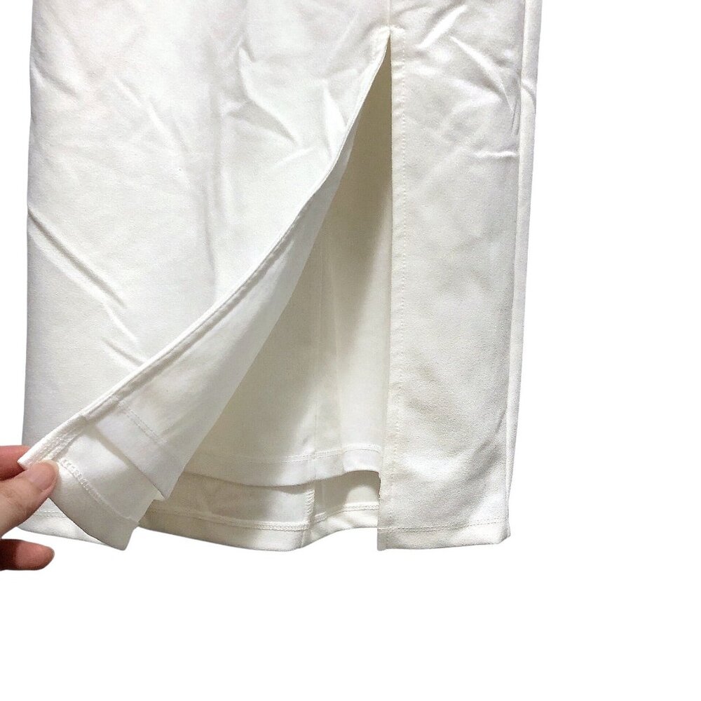 Mi Ami Solid White Asymmetrical Spaghetti Strap S… - image 5